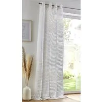 Kutti Vorhang Crinkle allover (1 St), Ösen, halbtransparent, Leinenstruktur, Musselin-Struktur, Handmade, Ösen Aufhängung, Halbtransparent