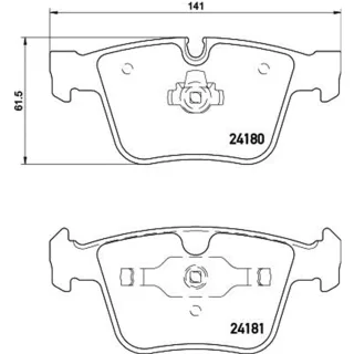 Hella Bremsbel?ge hinten Mercedes M-Klasse R-Klasse S-Klasse