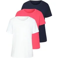 Beachtime by Lascana T-Shirt mit modischem Schlitz am Saum (3er-Pack) aus luftiger Baumwoll-Qualität