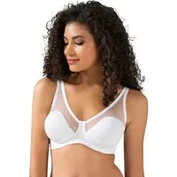 fashionshowcase Bügel-BH BH Soft Cup mit Bügel, Mesh-Einsatz, nahtlos, bequem & unsichtbar (1-tlg) Nahtlos, Mesh-Einsatz, große Größen, formend