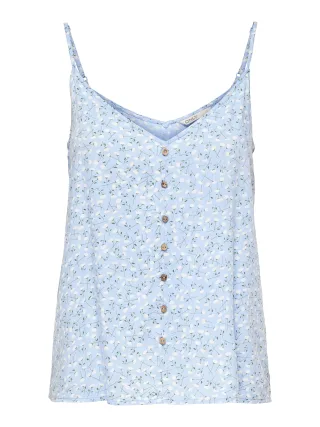 ONLY - ONLASTRID SINGLET WVN NOOS chambray blue - Gr. - 36