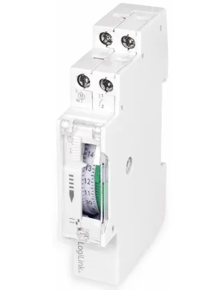 LOGILINK Mechanische Zeitschaltuhr ET0009, für Hutschienenmontage