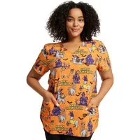Cherokee Funktionsbluse Bunt bedruckter Damen Kasack "Happy Halloween" Kasack mit Motiv