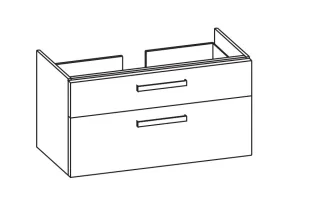 Artiqua 413 Waschtischunterschrank für Renova Plan 122100, 122103 Eiche Ribbeck quer NB, 413-WU2L-3- 413-WU2L-3-K11-7187-444