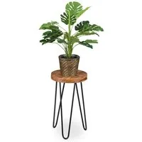 relaxdays Blumenhocker Retro Blumenhocker aus Akazie