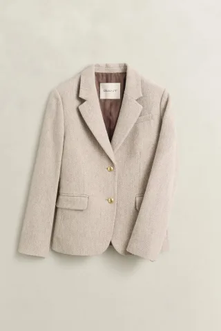 GANT - Herringbone Blazer SOFT OAT - Gr. - 38