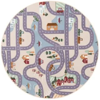 Snapstyle Kinder, Beige, Textil, Rund, 100x100 cm, Teppiche & Böden, Teppiche, Teppich Kinderzimmer