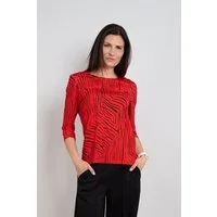 Seidel Moden 3/4-Arm-Shirt 3/4-Arm Sommershirt mit grafischem Muster - MADE IN GERMANY