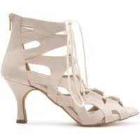 Dancing Queens Magnet Core Tanzschuhe Wildleder - Absatz 7.0 cm flare Sandalette Heels, Salsa Bachata Standardtanz Discofox