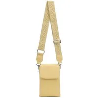 ITALYSHOP24 Geldbörse Damen Tasche Handytasche Brusttasche Crossbody Umhängetasche Crossover (Spar-Set Clutch-Tasche mit einem breitem Muster Stoffgurt/Umhängeband, Leder Optik), Bodybag Smartphone Freizeit Handtasche Brieftasche Schultertasche