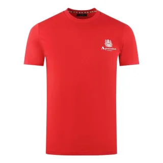 Aquascutum Herren London Aldis Logo T-Shirt (Rot)