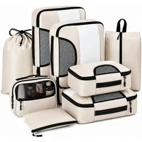 R2 Invest Kofferorganizer Reise Organizer Set 8 Teile Packwürfel für Koffer und Rucksack (8-tlg)