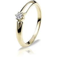 Adam & Eve Verlobungsring 375/- Gelbgold oder Weißgold 0,08 ct. - Brillantring (mit Ringbox, Diamantring, AE07), inklusive Echtheitszertifikat - Gravur möglich