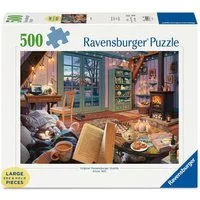 Ravensburger Puzzle Erwachsenenpuzzle 500 Large Pieces - Gemütliche Leseecke, 500 Puzzleteile