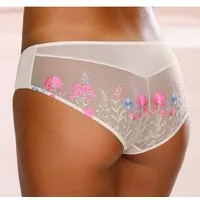 LASCANA Tanga Maria Edle Stickerei-Spitze hinten, vorne blickdichtes Microtouch, Dessous