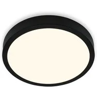 Briloner Leuchten LED Deckenleuchte 3700015, LED fest integriert, 2700K - Extra-Warmweiß, schwarz, LED, Warmweiß 3000K, 16W ? 2000lm, Ø 28 x 4 cm