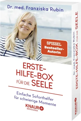 Die Erste-Hilfe-Box für die Seele: Einfache Soforthelfer für schwierige Momente. Set mit 21 Karten und Begleitbuch