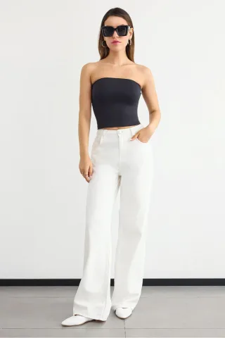 Trägerloses Crop Top