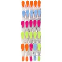 SOHFA Wäscheklammern 50 Stück Soft Grip ohne Abdruck - Wäscheklammern groß bunt Kunststoff, buntes Klammern Set
