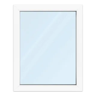 Fenster 80 x 100 cm, Kunststoff, Kömmerling 70 AD, Weiß, 800 x 1000 mm, festverglast, individuell online konfigurieren
