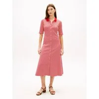 Tommy Hilfiger Polokleid GOLD BUTTON F&F MIDI DRESS mit Logo-Stickerei