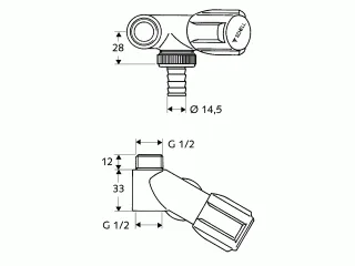 Schell NA-Ventil COMFORT mit RFV 1/2" chrom für Einzelzapfstellen 033090699