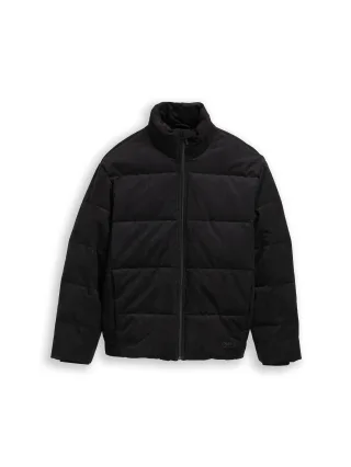Denim Tom Tailor - Cord Puffer-Jacke mit Stehkragen black - Gr. - XXL