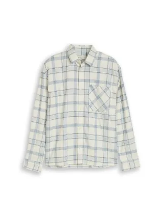 TOM TAILOR Denim - Loose Fit Hemd mit Karomuster blau/weiß - Gr. - M