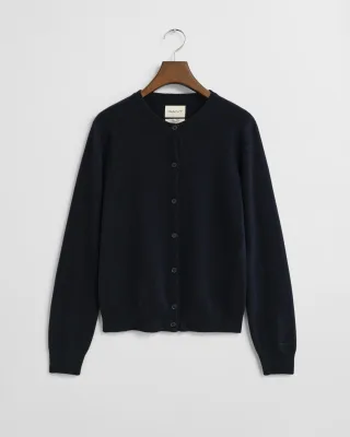 GANT - Superfine Lambswool Strickjacke evening blue - Gr. - L