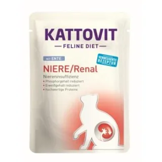KATTOVIT Feline Diet Nassfutter Katze Niere/Renal Adult Ente 48x85 g