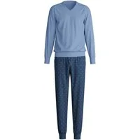 CALIDA Pyjama Relax Imprint Herren (2 tlg) 100% Baumwolle, pflegeleicht, elastisch & formstabil, in Single Jersey