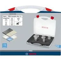 PRO Ceramic dry X-LOCK Bohrkronen-Set, Ø 20 - 68mm, Bohrer-Satz 5-teilig, für kleine Winkelschleifer