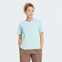 adidas TERREX Funktionsshirt W TX LOGO TEE für Sportmode und Outdoormode, mit Kurzarmdesign, ohne Verschluss