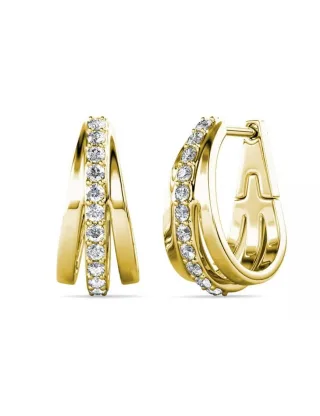 Aurielle Reif-Ohrringe - Gold und Kristall