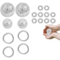 FELIXLEO Massageball 4 Stück Igelball Massageball Set mit Akupressurringen, 4-tlg.