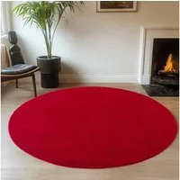 Jimri Teppich Fluffy flauschiger Teppich Läufer Hochwertige Kurzflor Teppich, Rund