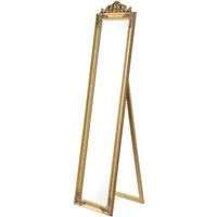 en.casa Standspiegel, »Arezzo« Ganzkörperspiegel kippbar 160 x 40 cm Goldfarben