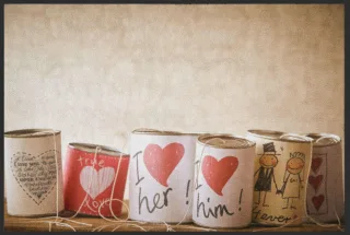Fussmatte Hochzeit 4261 | Größe: 60 cm x 45 cm