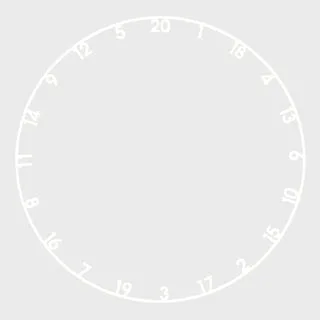 Dartscheiben Zahlenring - Metall Nummernring für Dartboard - Weiß / Ohne Magnethalter