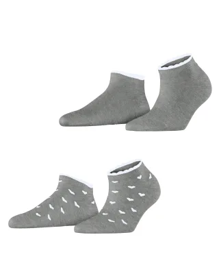ESPRIT socks & tights - Esprit Little Hearts 2-Pack Damen light grey - Gr. - 36.5