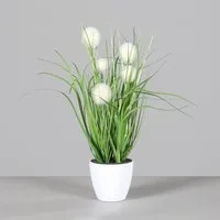 Kunstgras künstliches Kugelgras/ Palmgras im Topf ca. 38cm, mucPlants