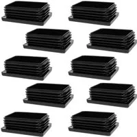 Enkotrade Endkappe Lamellenstopfen rechteckig, (10-St), Schwarz, rechteckig, 35 x 25 mm, UV-beständig. Made in Germany