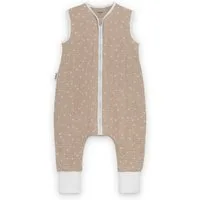 Ehrenkind Babyschlafsack Sommer 0.5 TOG aus Musselin, Premium Schlafsack mit Füßen (100 % Bio-Musselin, ohne Wattierung, leicht & atmungsaktiv, Beige Pusteblume), ideal für warme Nächte