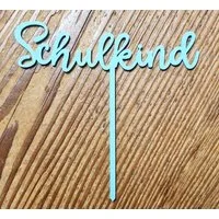 Elfenstall Tortenstecker Kuchentopper für den Schulanfang aus Acryl Schulkind