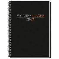 Trötsch Verlag Taschenkalender TRÖTSCH - Wochenplaner A5 mit Wire-O Schwarz 2027