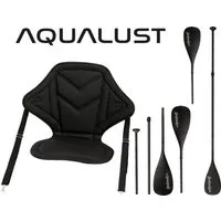 Aqualust SUP-Board AQUALUST Kajak Sitz + Dual Tech Paddle SUP Board Paddel 2-in-1 iSUP