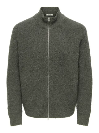 ONLY&SONS - ONSDALE RLX LS CARDIGAN KNIT Beluga - Gr. - S