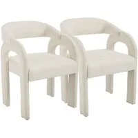 WAHSON OFFICE CHAIRS Esszimmerstuhl 2/4er Set Esszimmerstühle, Chenille, Schwunglehne,Armlehnen–nordisch (2 St)