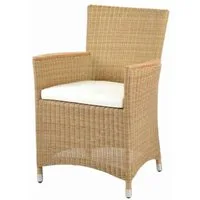 Kai Wiechmann Gartensessel Hochwertiger Polyrattan Geflechtsessel als wetterfester Rattansessel, moderner Polyrattan Gartenstuhl in Cream