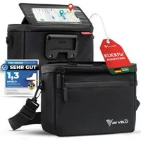 MIVELO Lenkertasche Fahrradtasche Lenker für KLICKfix, Fahrrad Tasche inkl. Handyfach, KLICKfix kompatibel